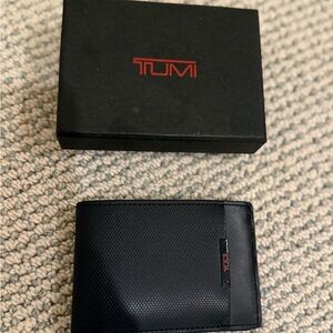 TUMI Black Slim Single Billfold - never used